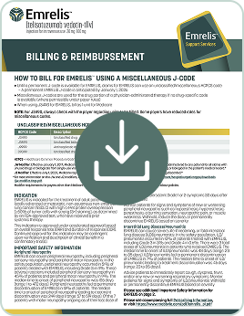 Billing and reimbursement instructions for EMRELIS when using a miscellaneous J-Code